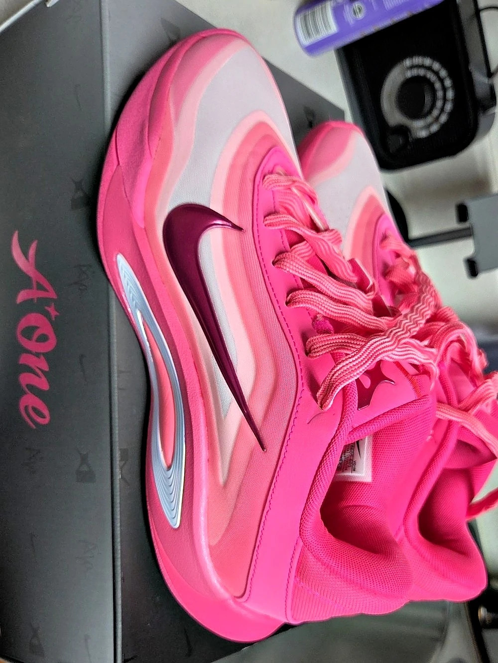 Nike A'ja Wilson A'One "Pink A'ura" Pink Sneakers US 8